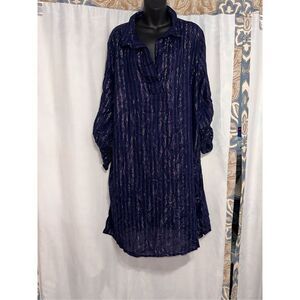 Keep in Touch Woven Shirt dress  Tunic top plus size 3X sport our light-weight d